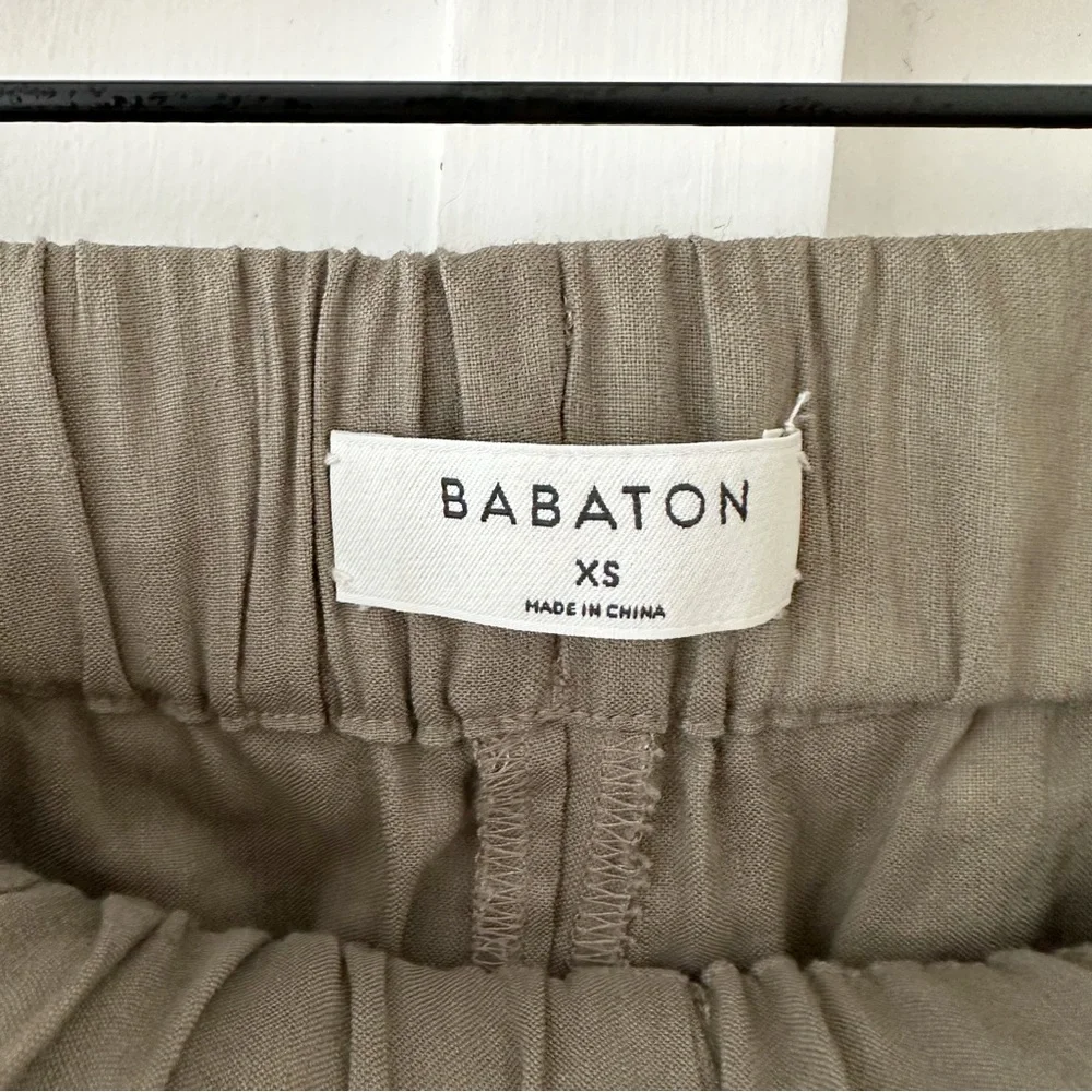 BABATON olive Errol linen pant